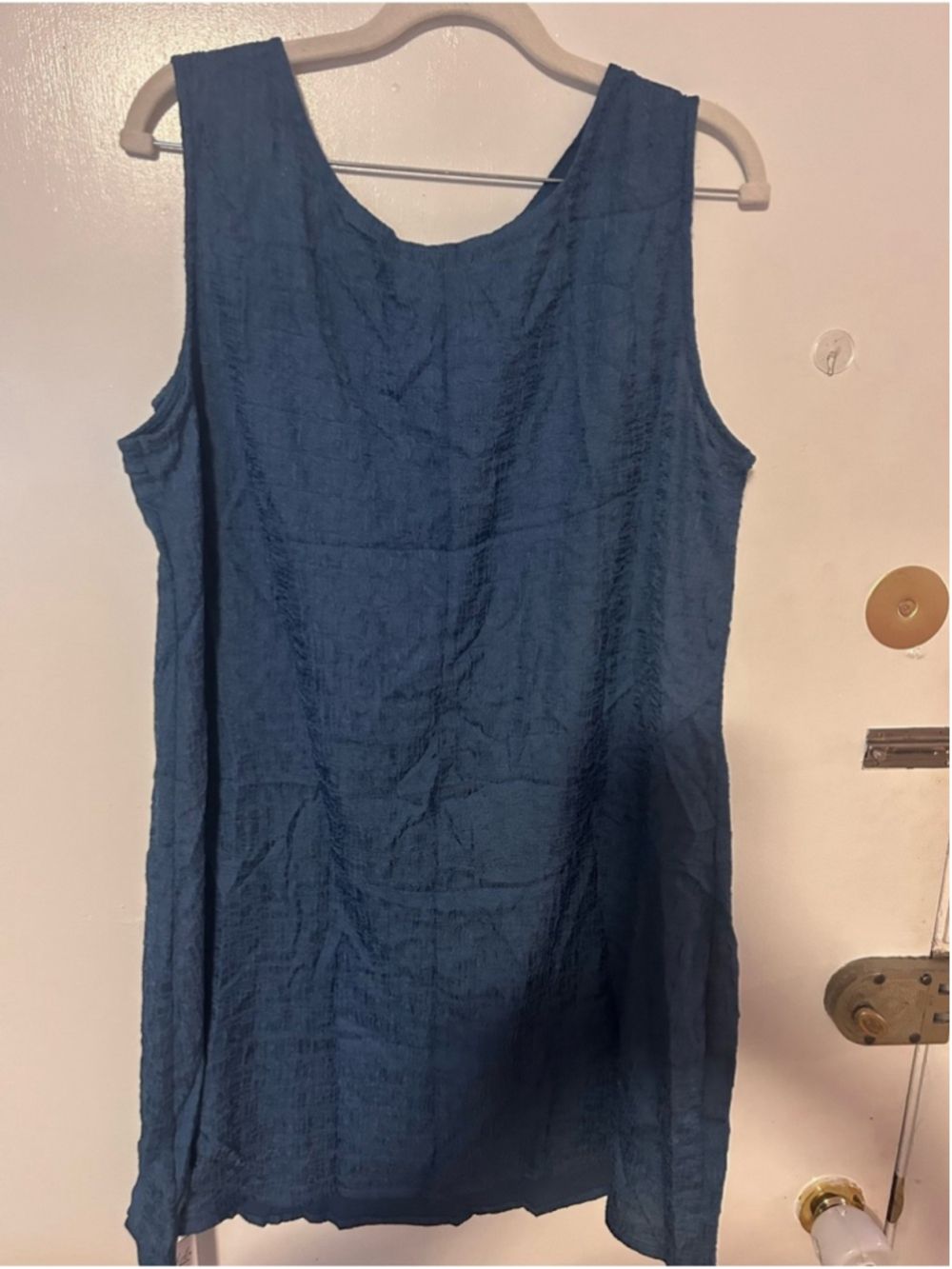 Cupshe Textured Navy Sleeveless Swim Coverup - Picture 4 of 5